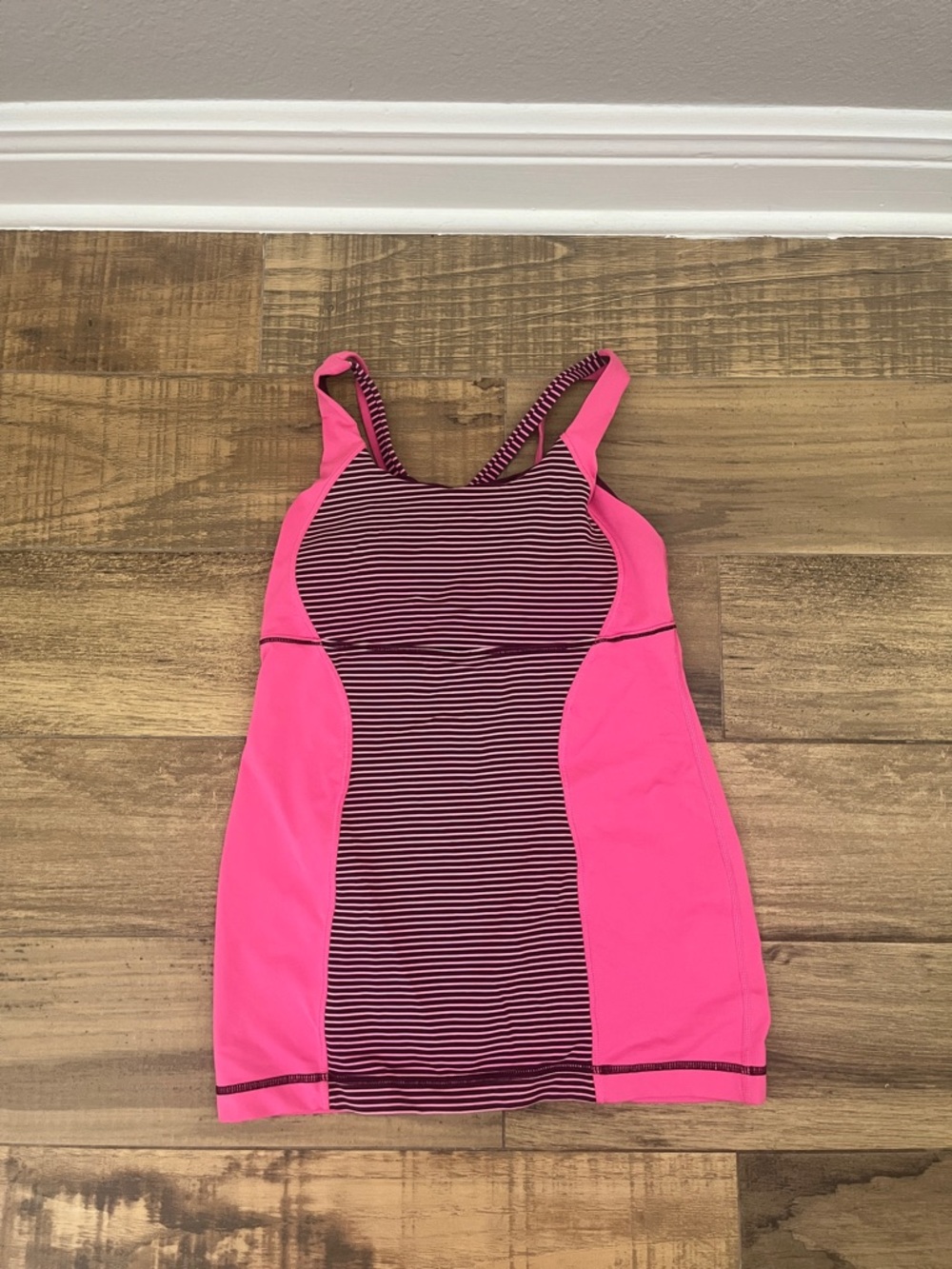 lululemon athletica Hot Pink Striped Tank Top